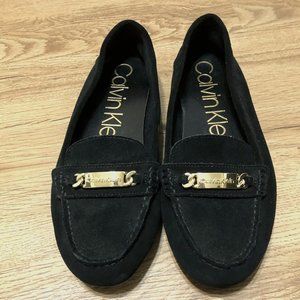 Calvin Klein Black Suede flats size 9.5